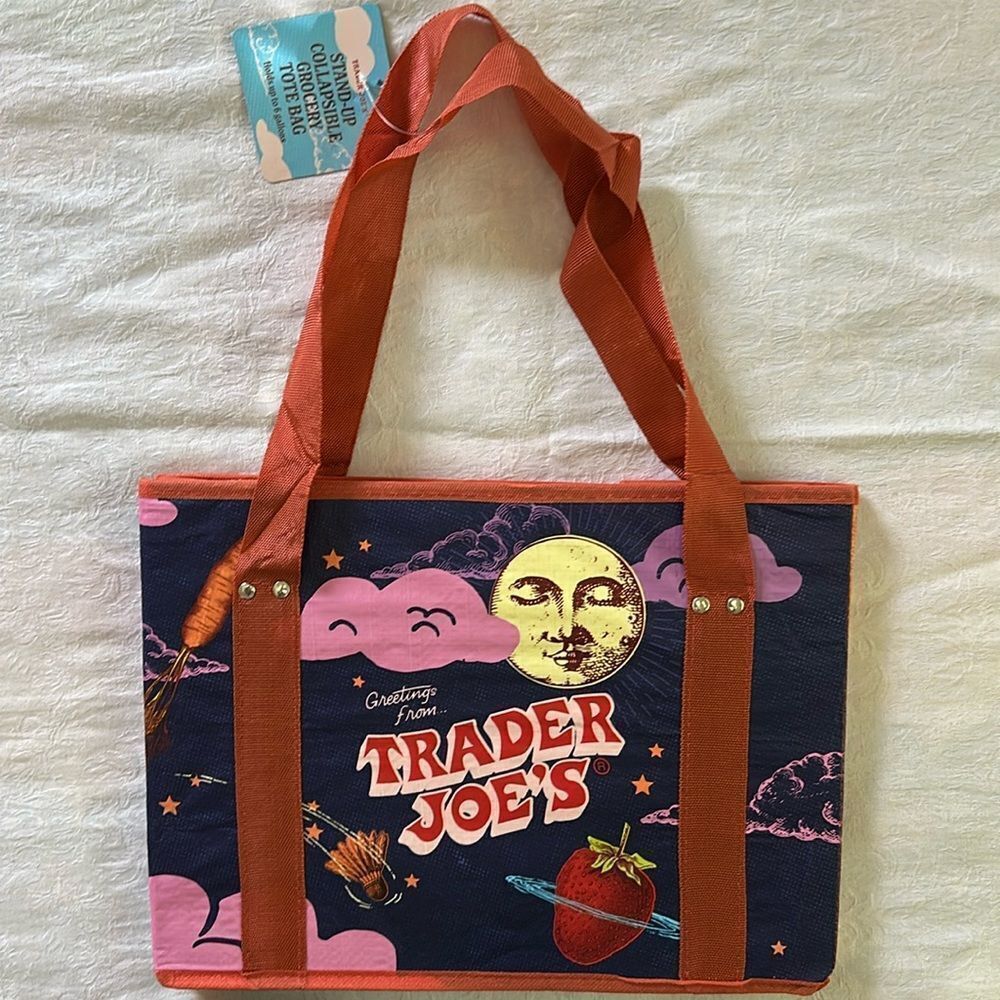 Trader Joe’s Foldable Collapsible Shopping Bag Tote 6 Gallons Reusable